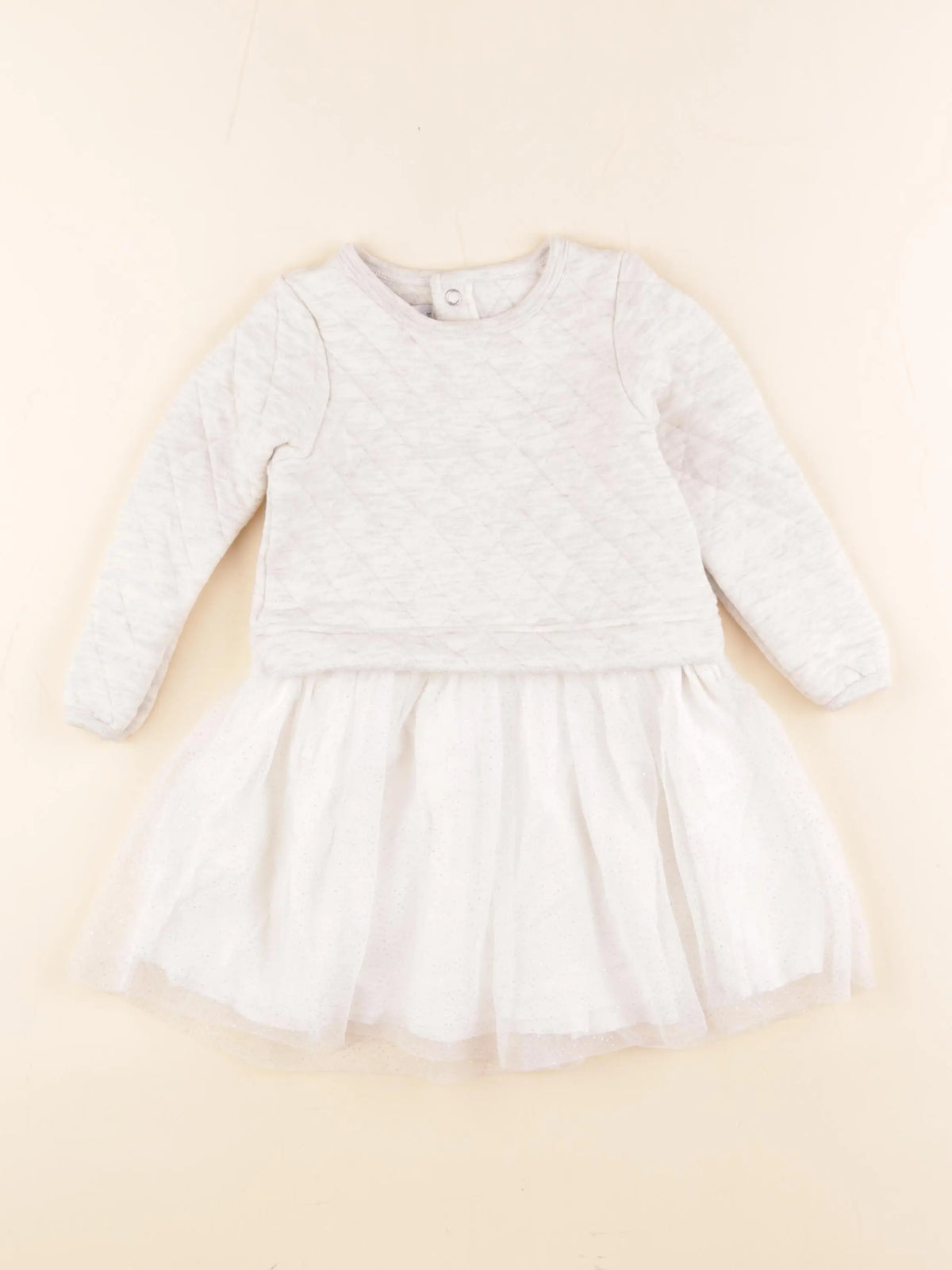 Petit Bateau - robe argent, gris - 3 ans