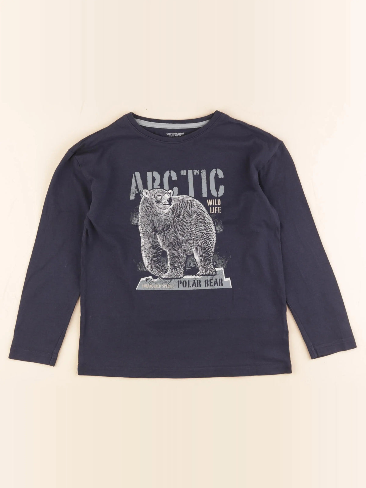 Vertbaudet - tee-shirt bleu - 8 ans