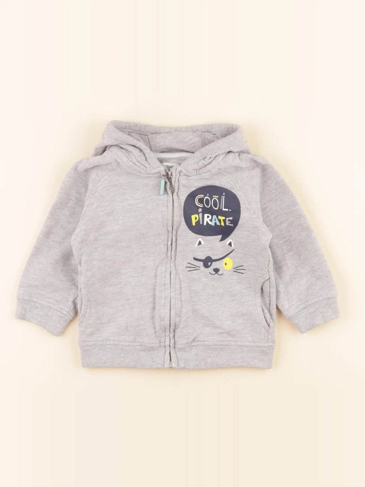 Vertbaudet - sweat gris - 18 mois