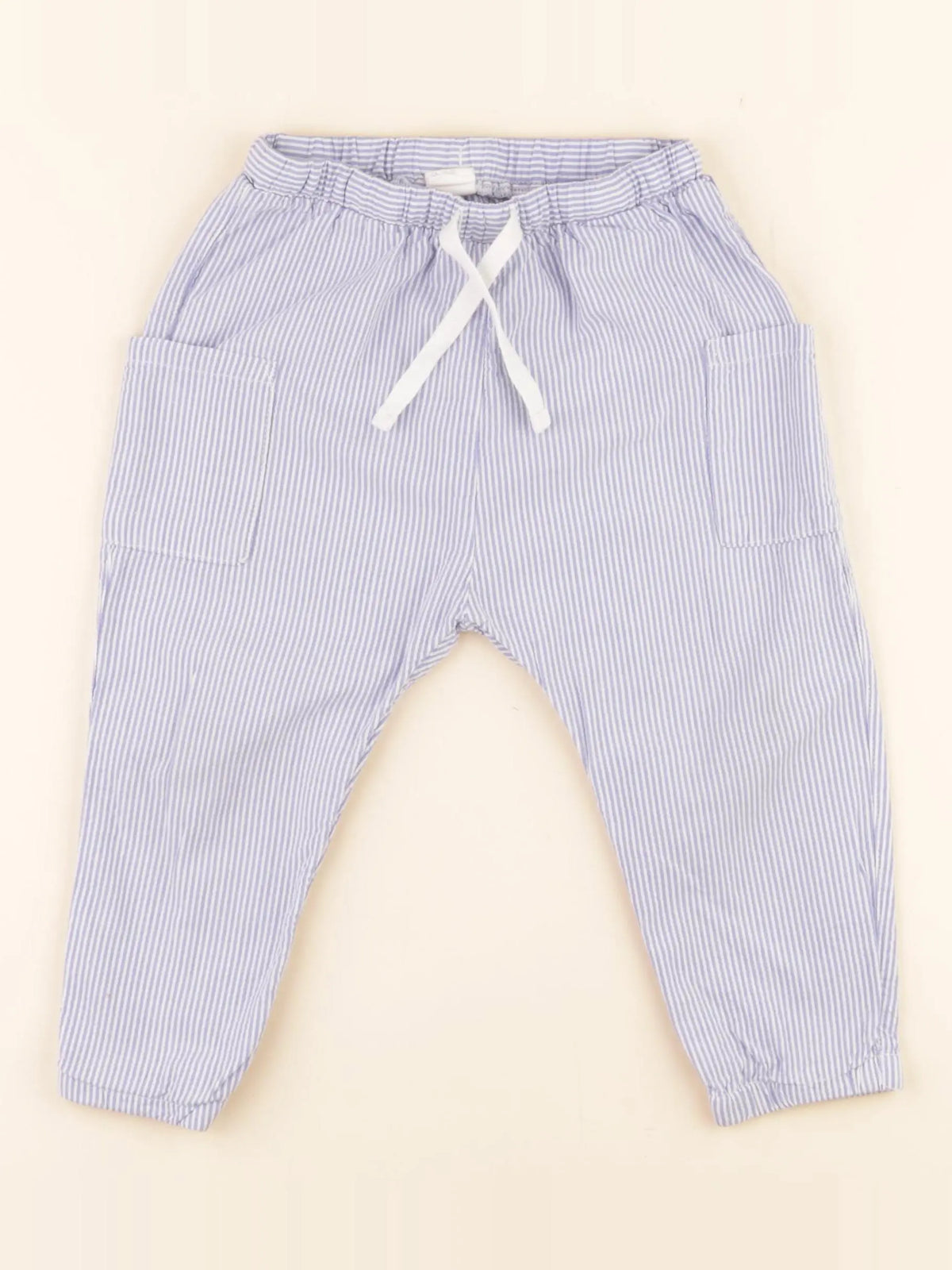 H&M - pantalon bleu - 18/24 mois