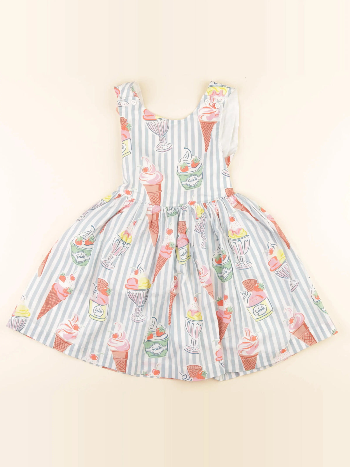 Mini Boden - robe bleu - 5/6 ans