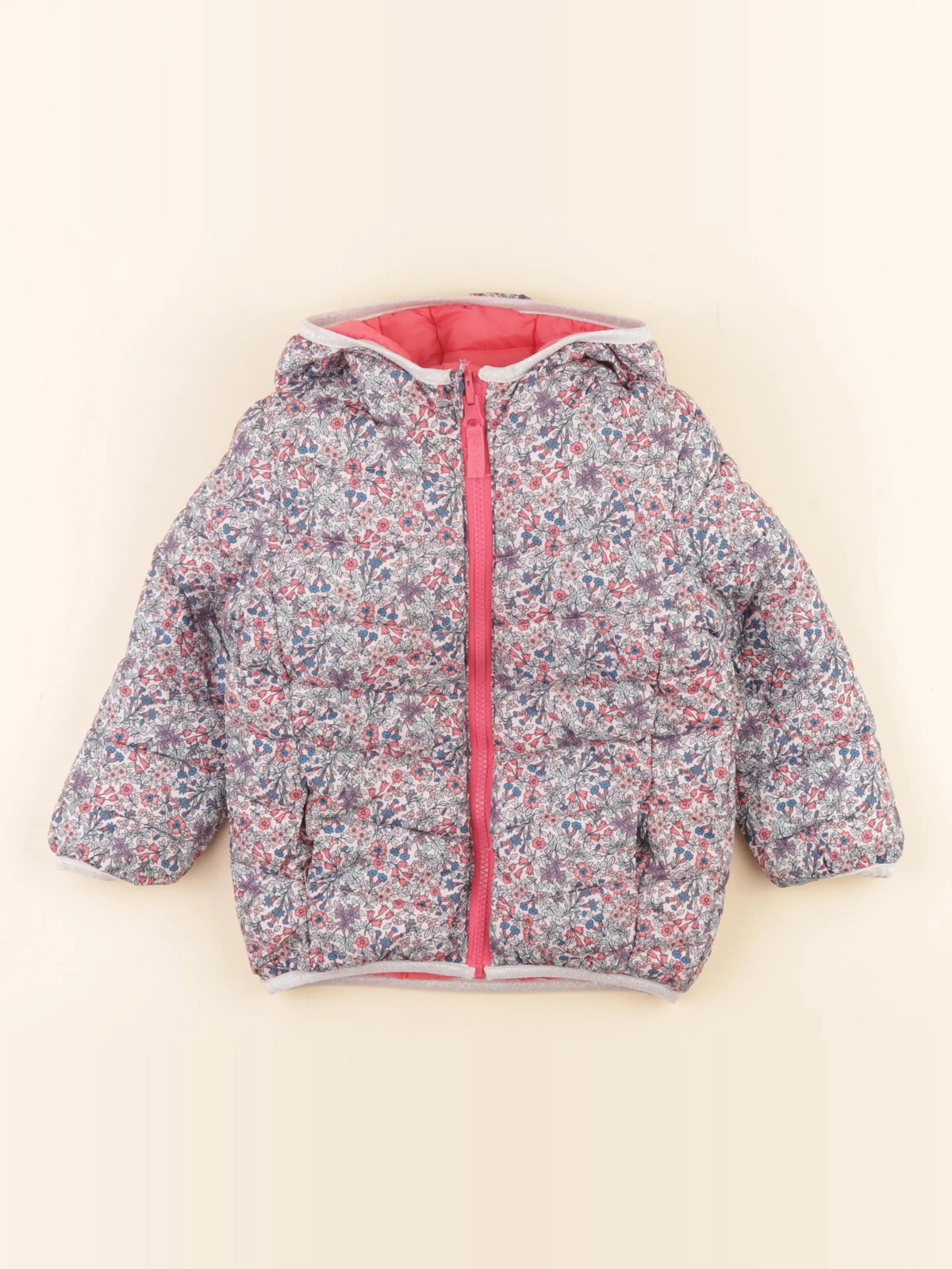 Vertbaudet - doudoune réversible multicolore - 4 ans
