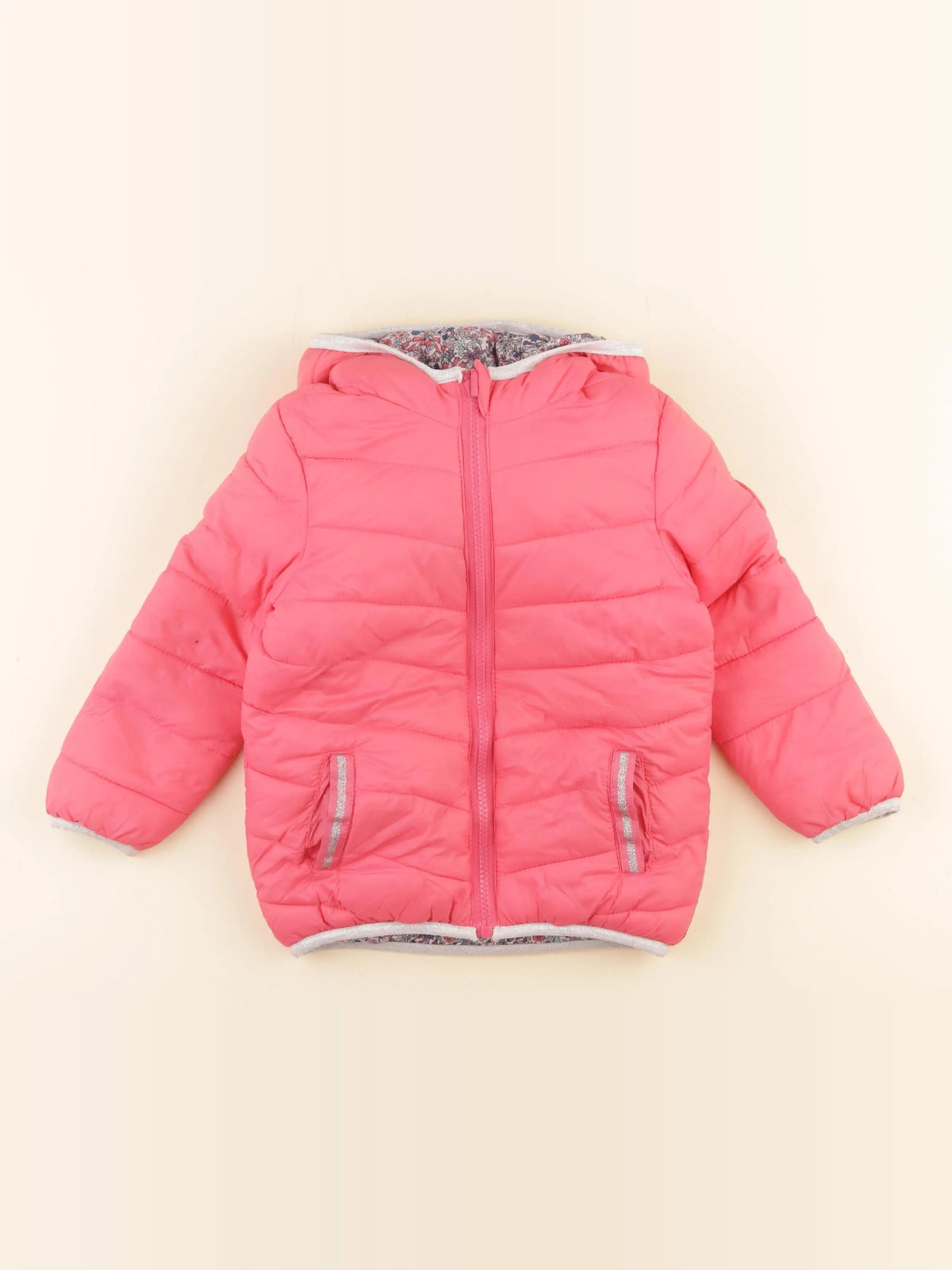 Vertbaudet - doudoune réversible multicolore - 4 ans