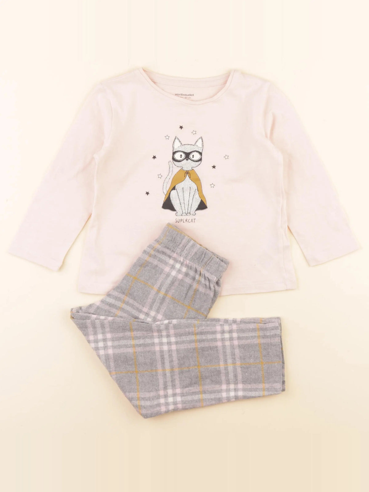 Vertbaudet - pyjama coton rose - 3 ans