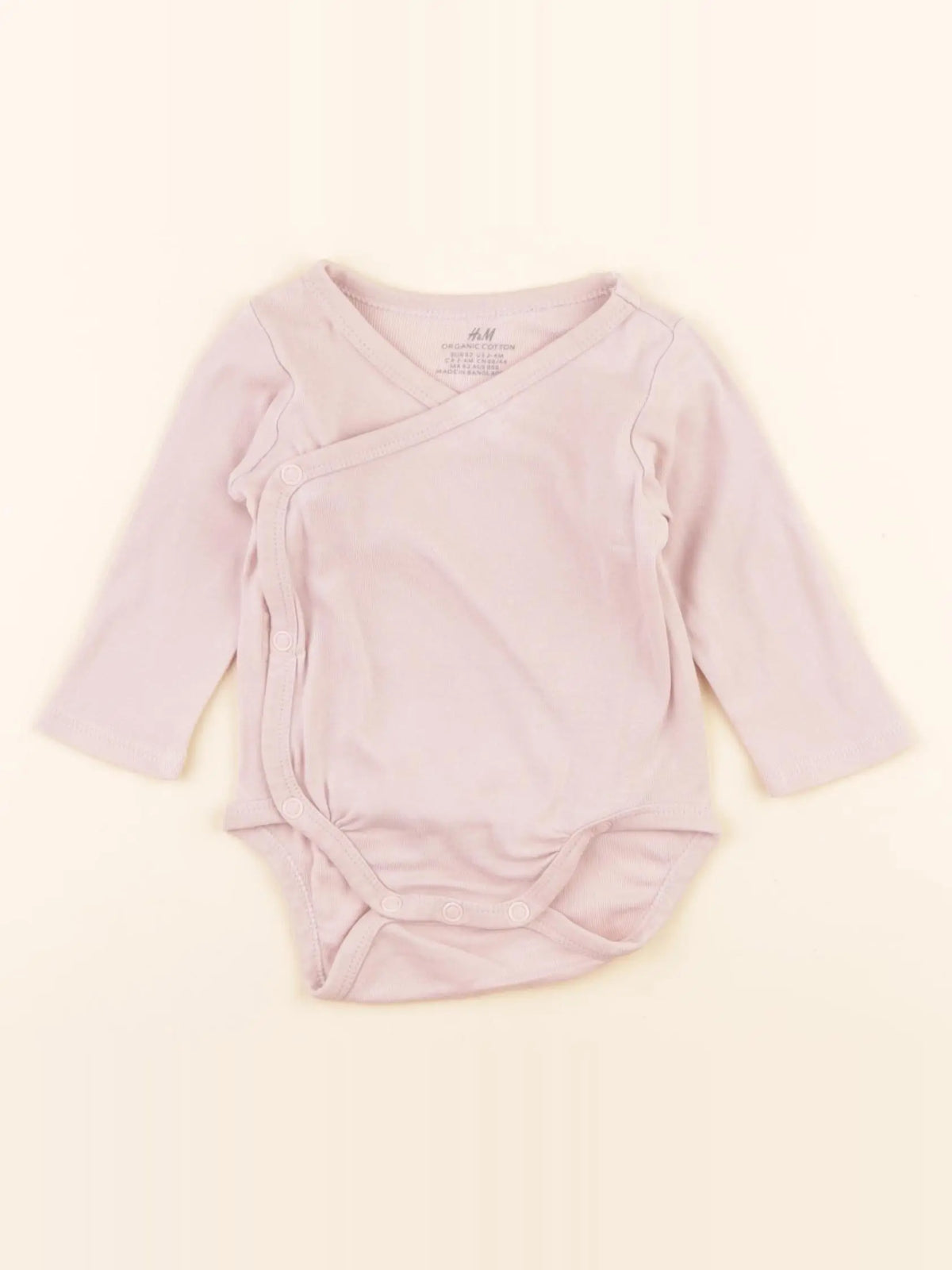 H&M - body rose - 2/4 mois
