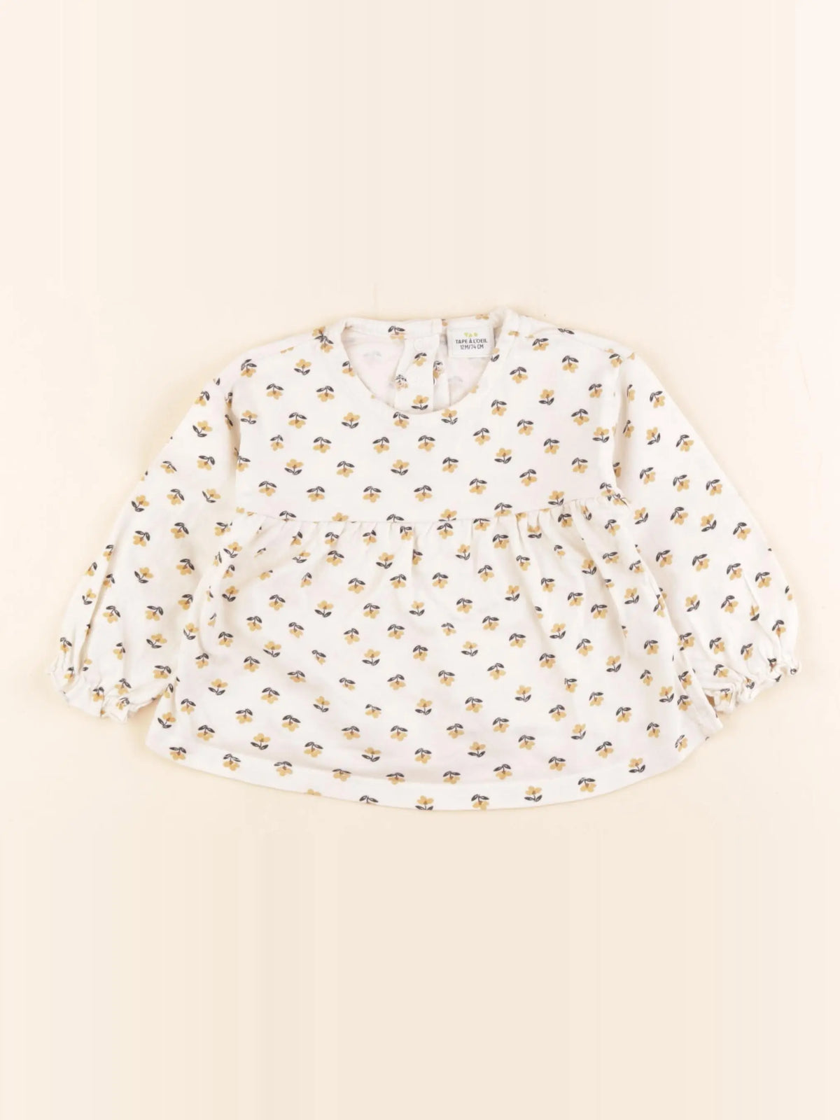 Tape à l'oeil - tee-shirt beige - 12 mois