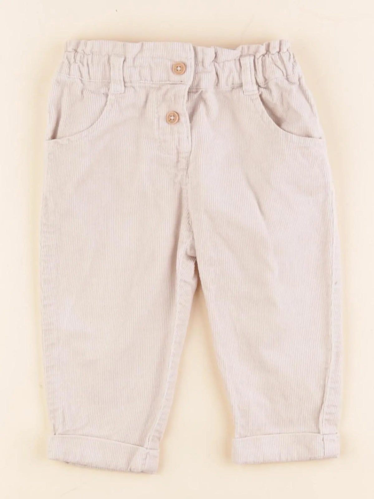 Tape à l'oeil - pantalon doublé beige - 12 mois