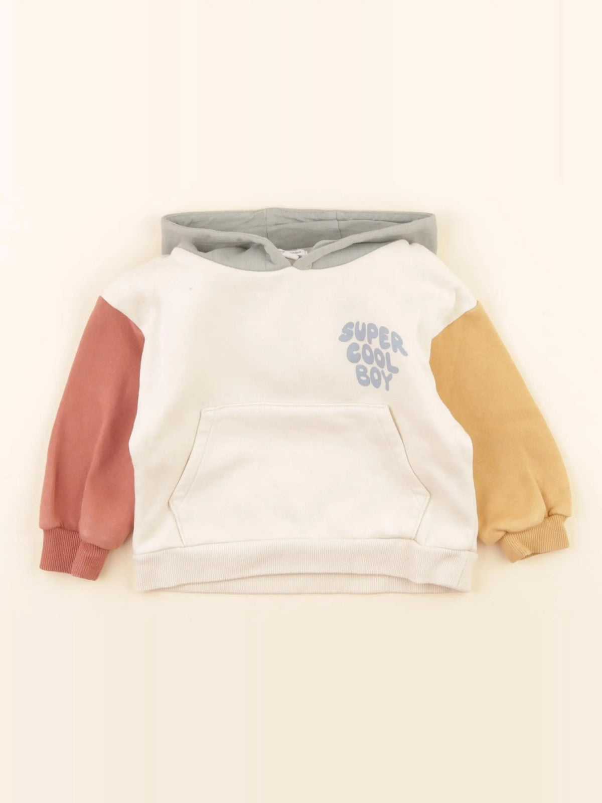 Vertbaudet - sweat beige, multicolore - 18 mois