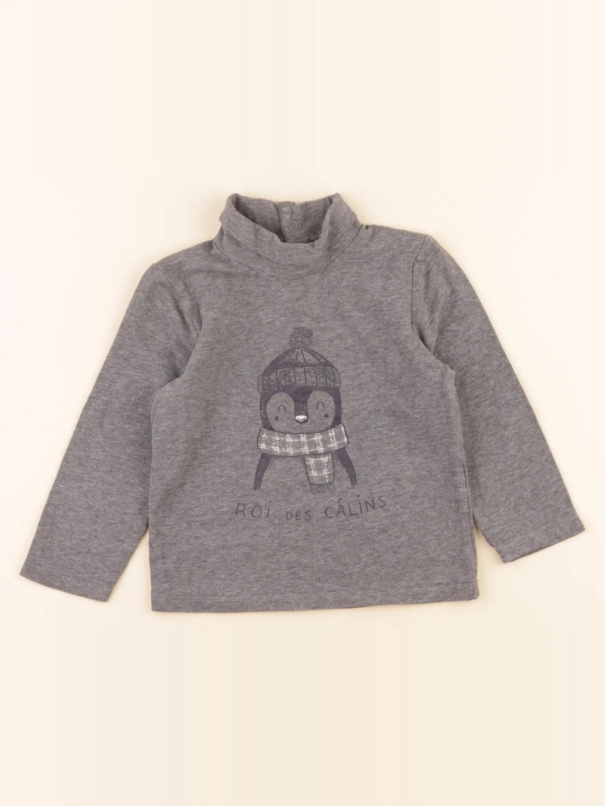Vertbaudet - sous-pull gris - 18 mois