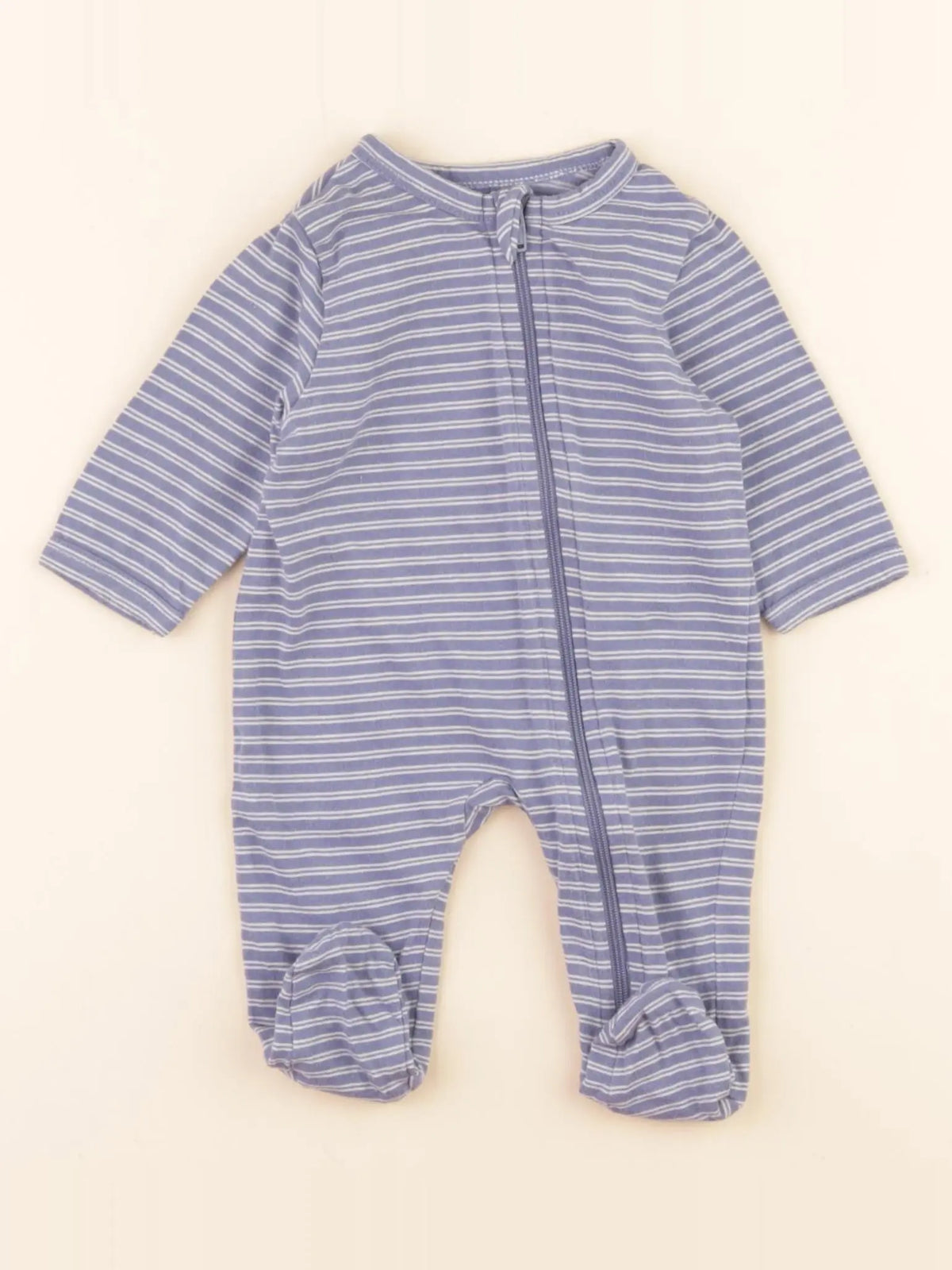 Vertbaudet - pyjama coton bleu - 1 mois