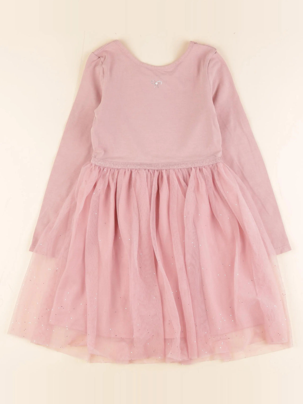 H&M - robe rose, argent - 5/6 ans