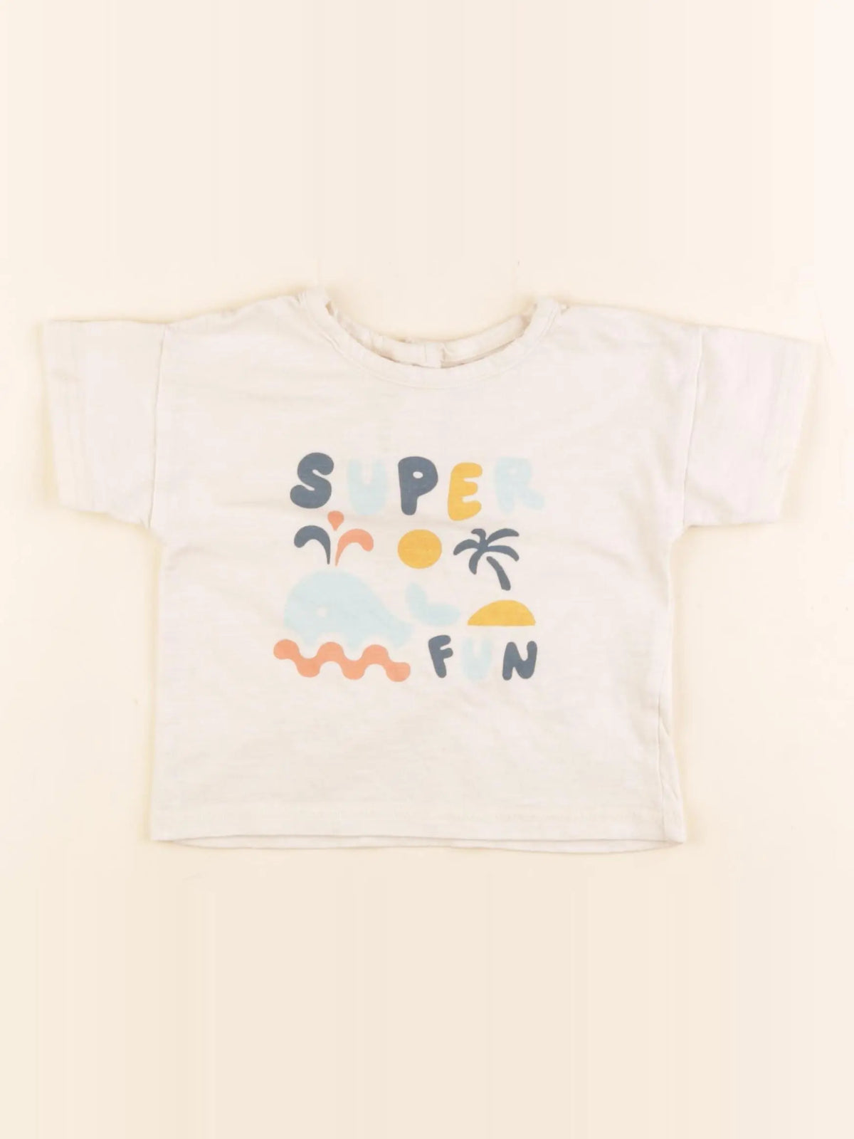 Vertbaudet - tee-shirt beige - 18 mois