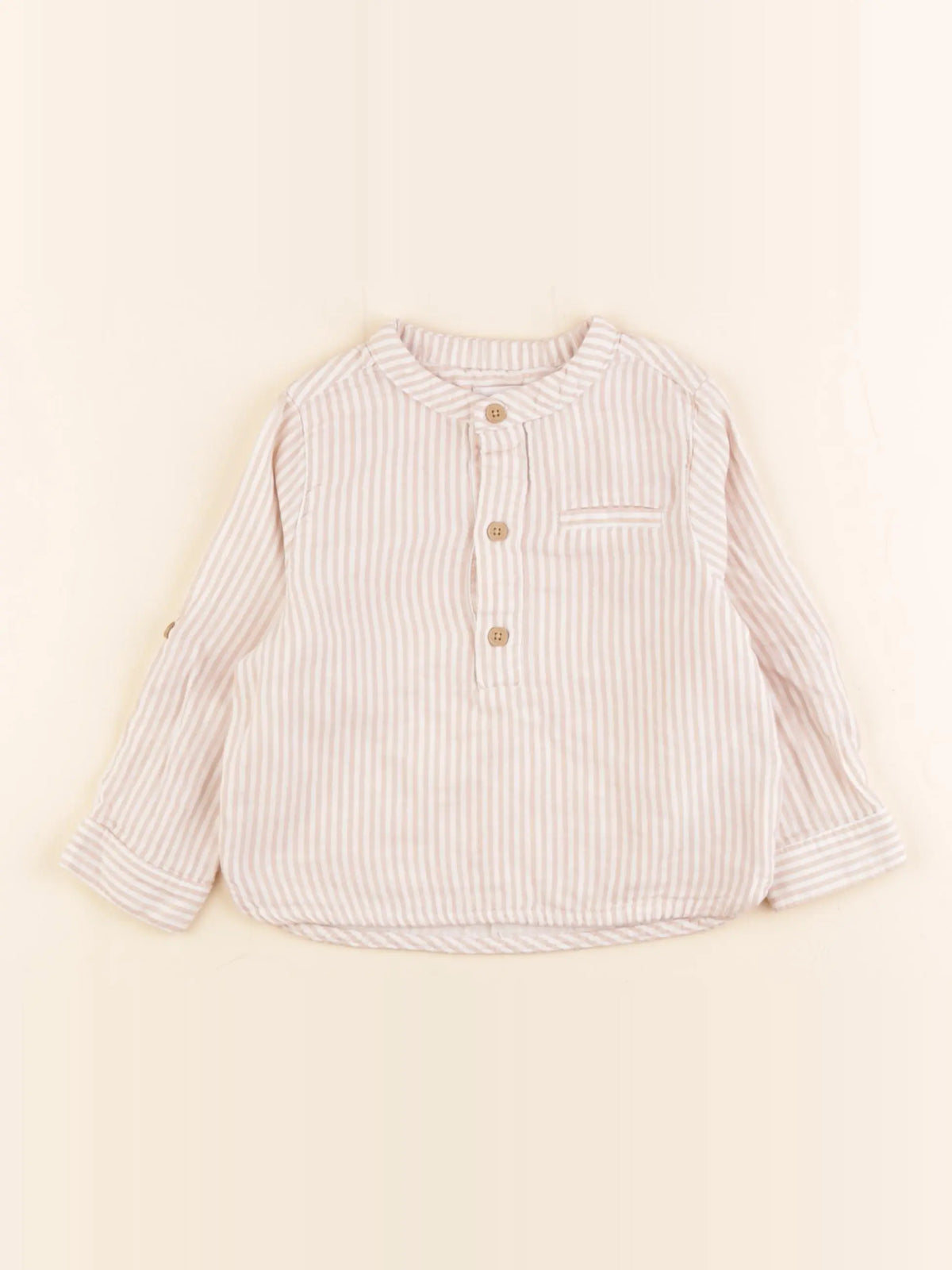 Vertbaudet - chemise beige - 18 mois