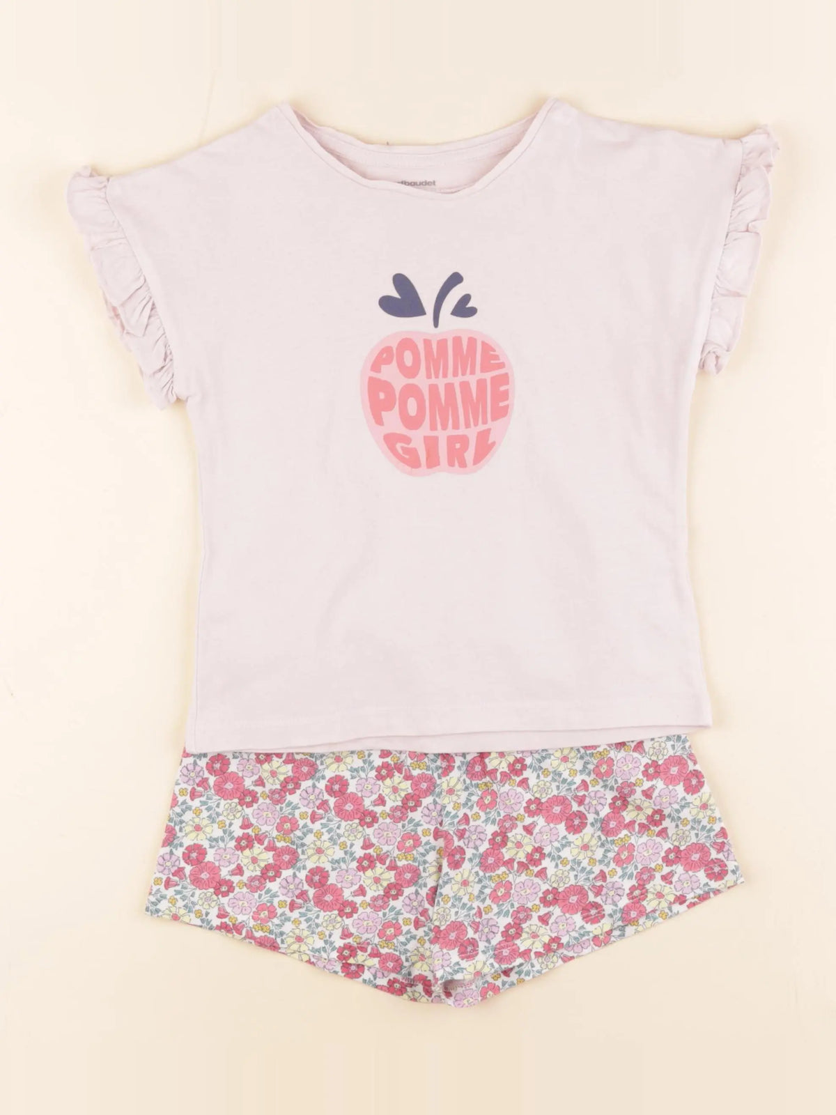 Vertbaudet - pyjama coton rose - 4 ans