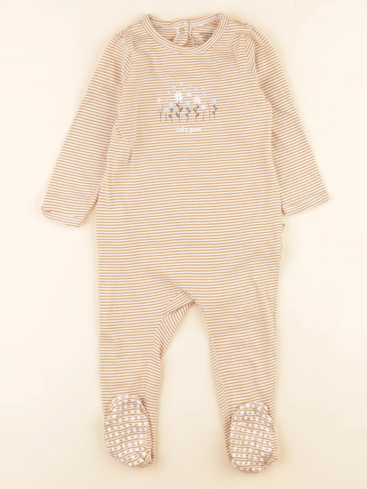 Vertbaudet - pyjama coton marron - 18 mois