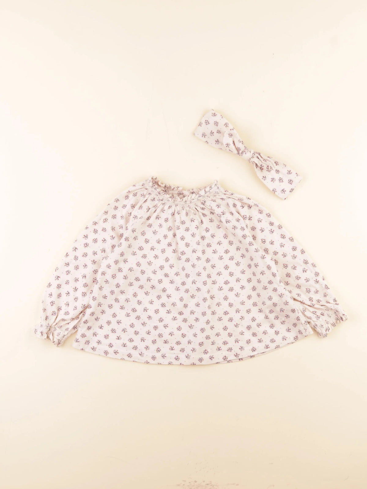 Vertbaudet - tee-shirt beige - 2 ans