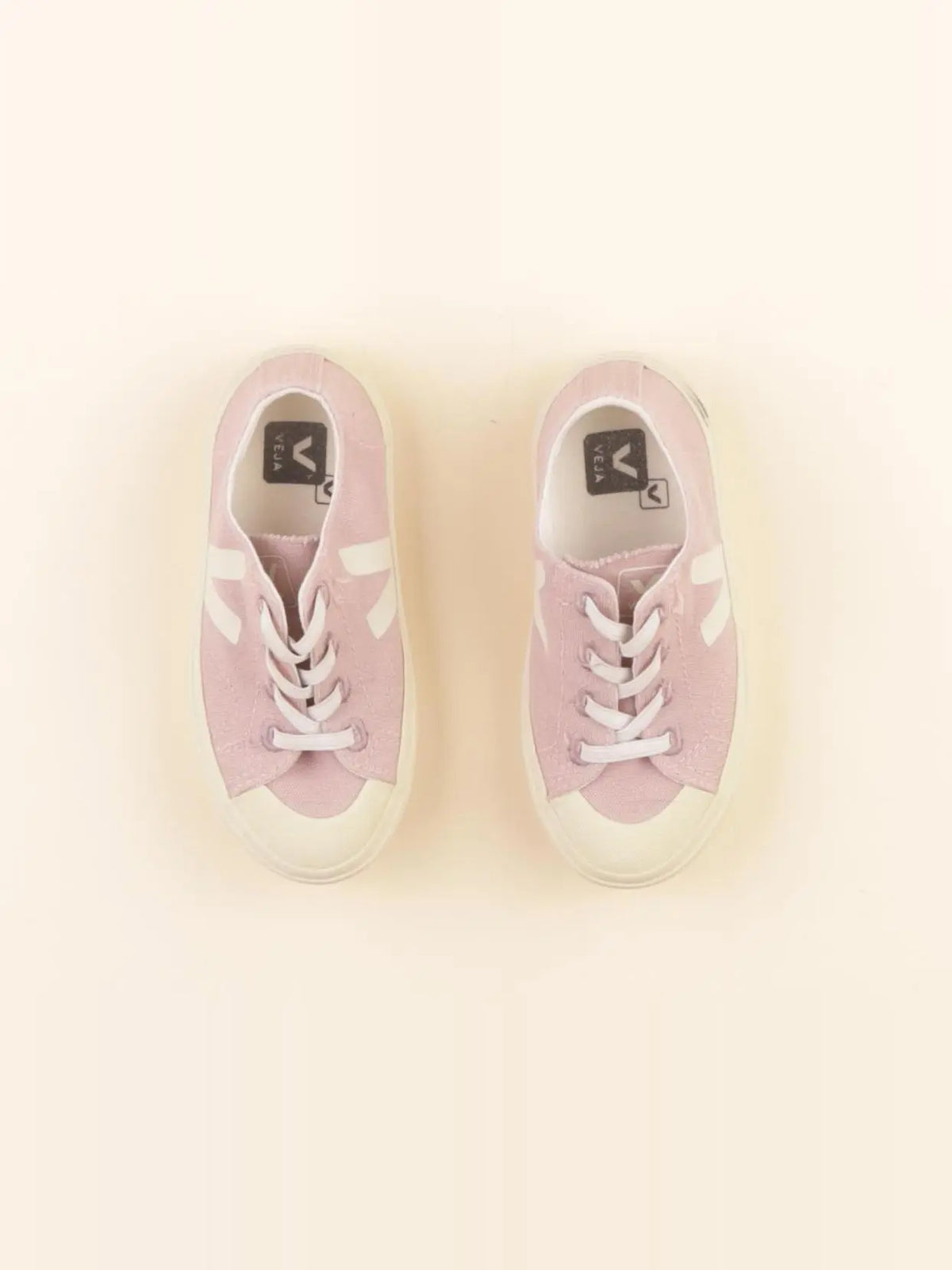 Veja - tennis à scratch/ lacets rose - pointure 24