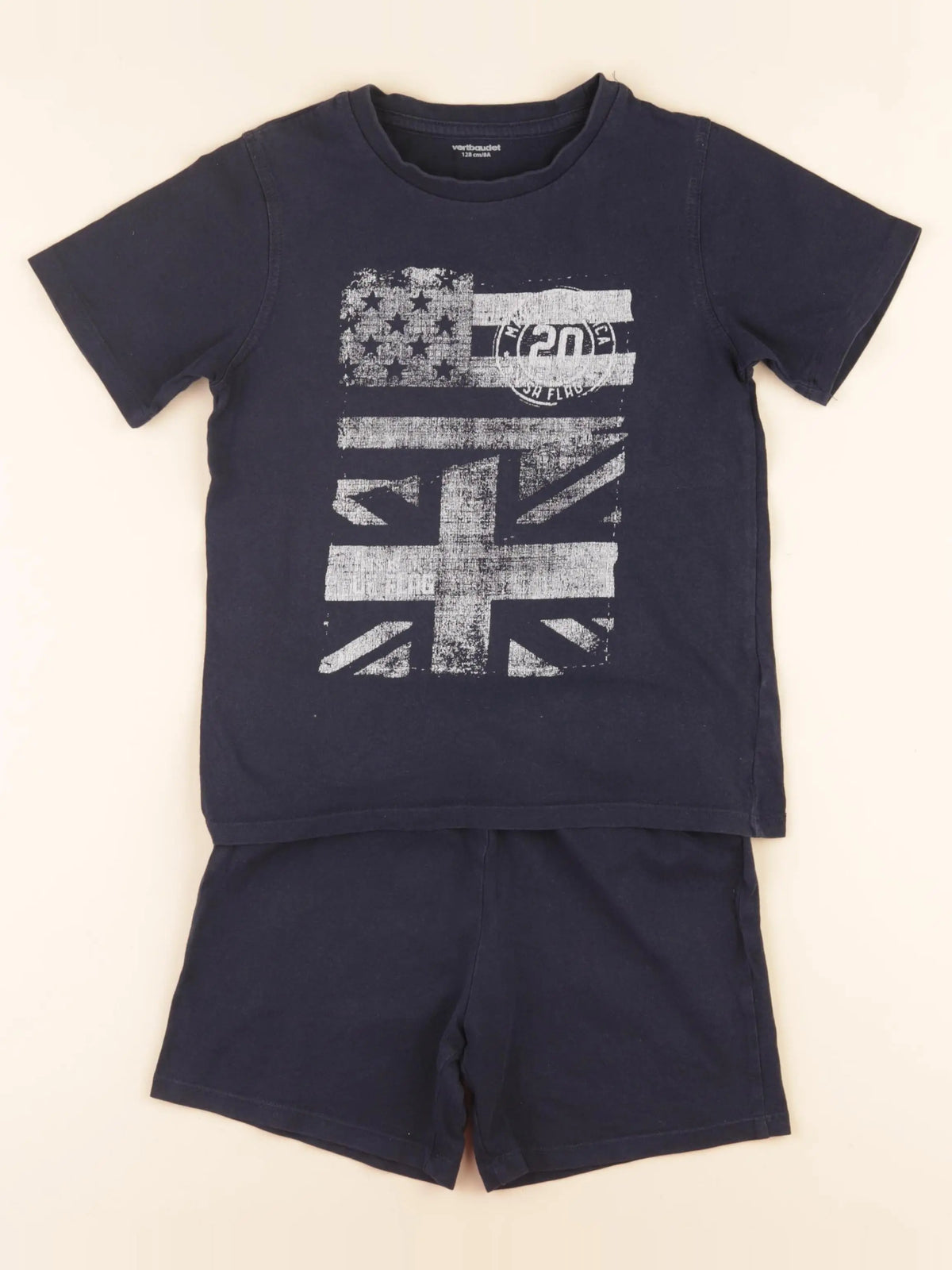 Vertbaudet - pyjama coton bleu - 8 ans