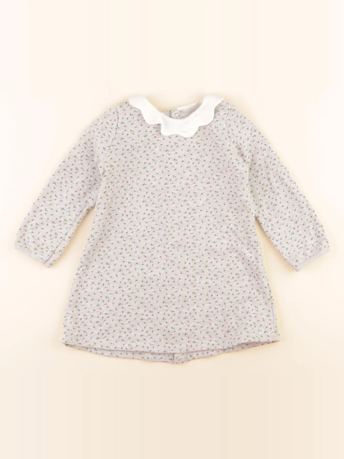 Petit Bateau - robe gris - 24 mois