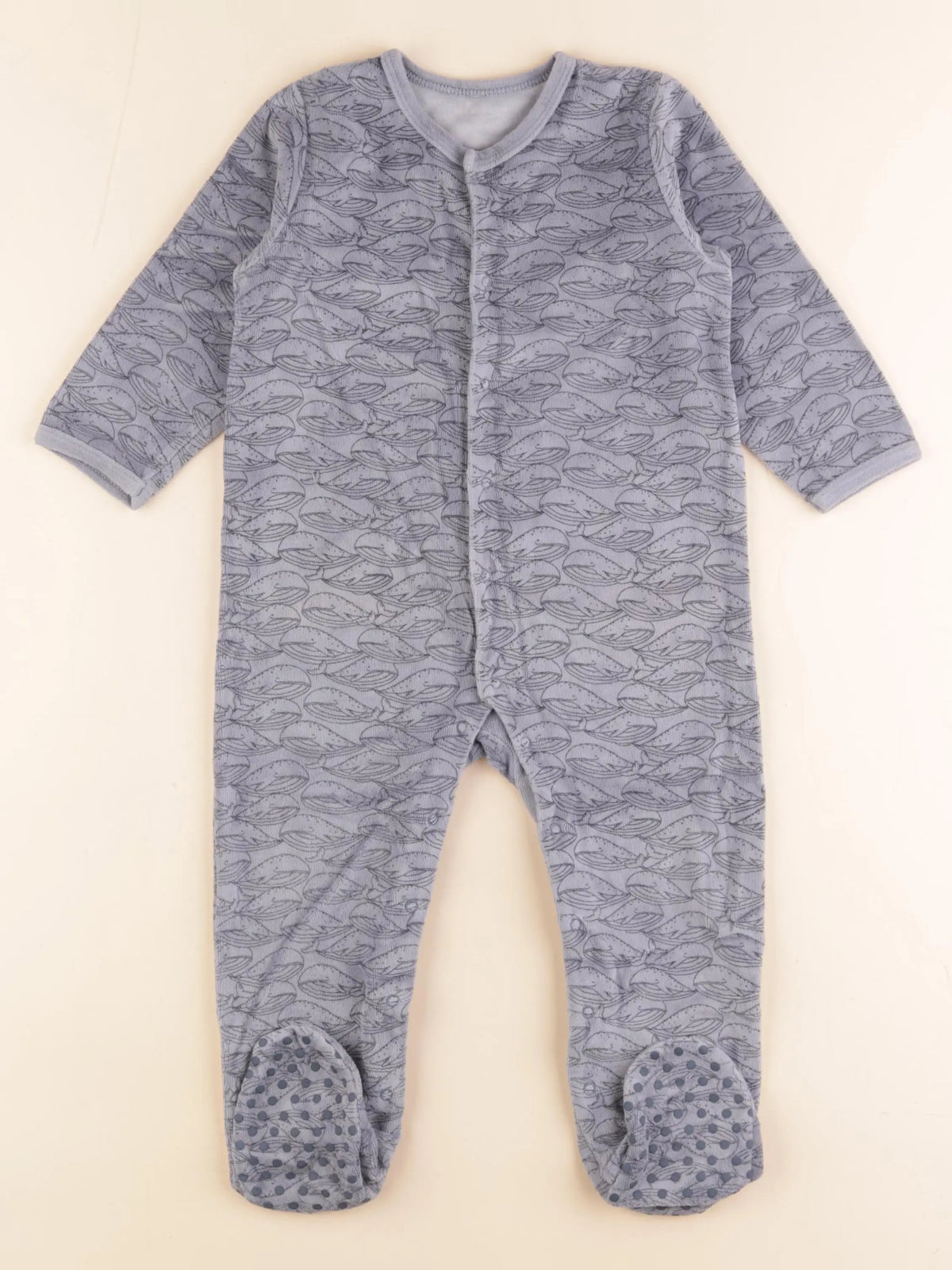 Vertbaudet - pyjama velours bleu - 2 ans