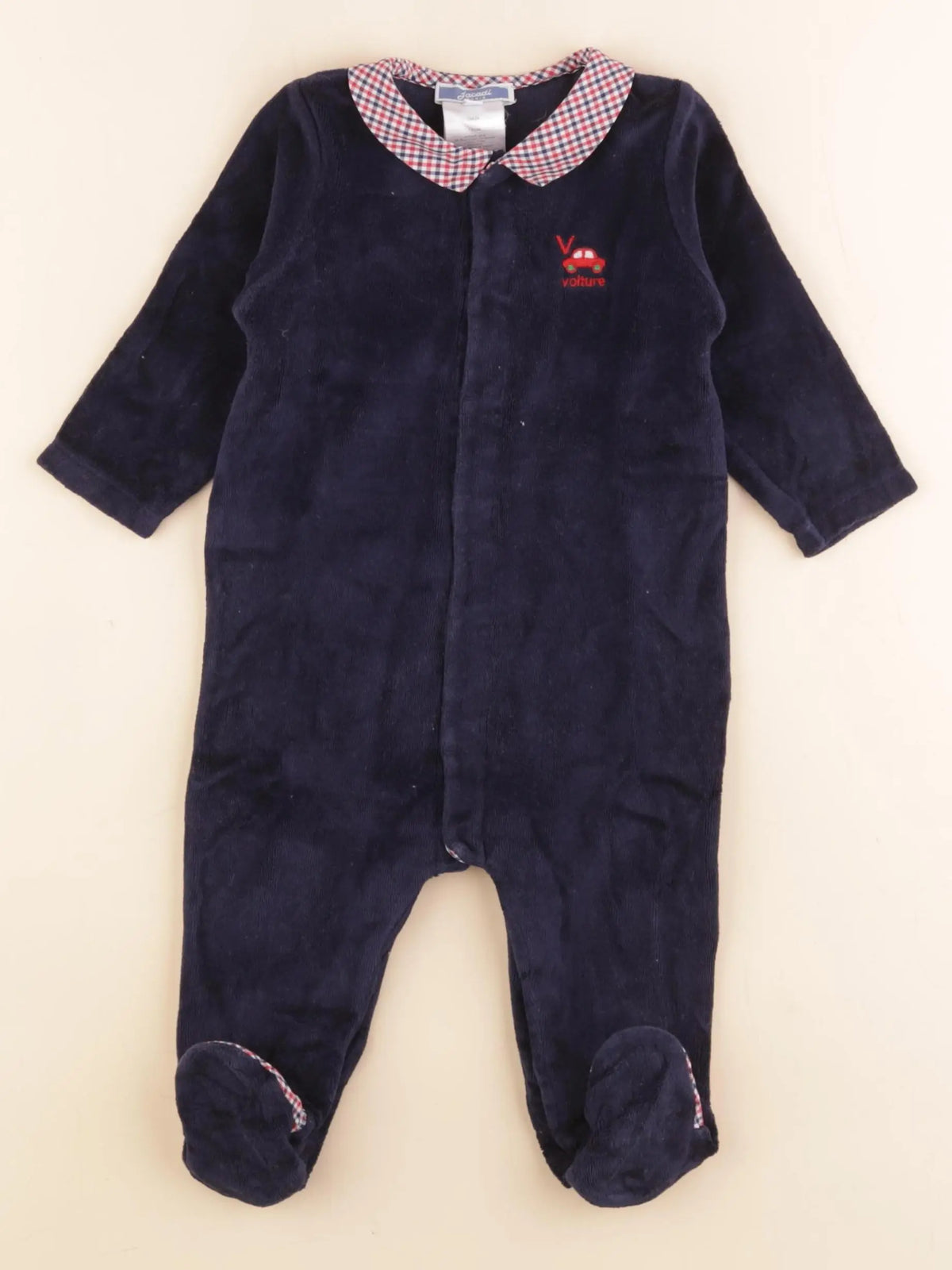 Jacadi - pyjama velours bleu - 12 mois