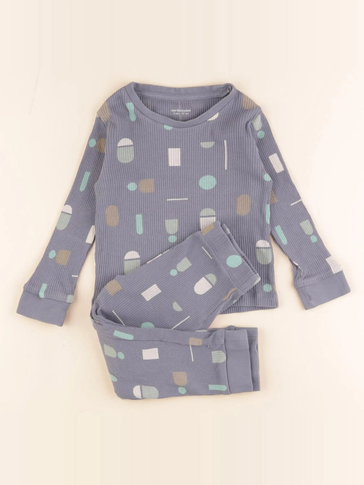 Vertbaudet - pyjama coton bleu - 3 ans