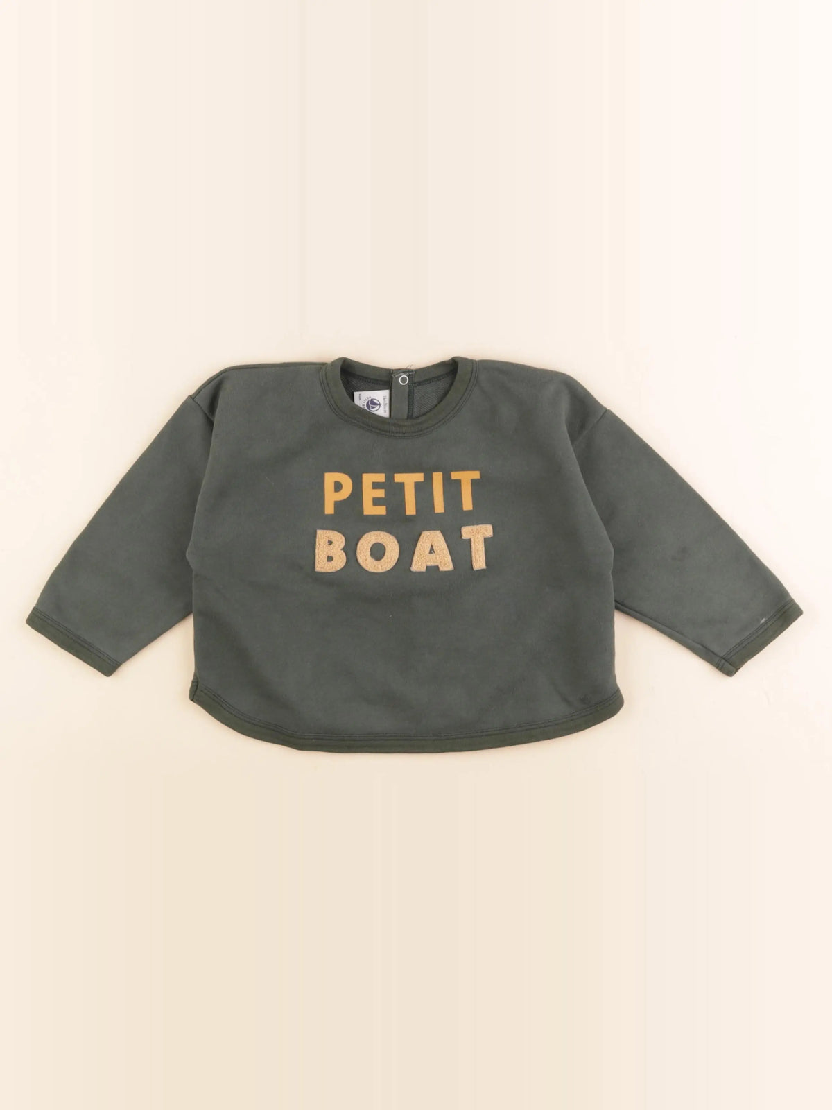 Petit Bateau - sweat vert - 24 mois