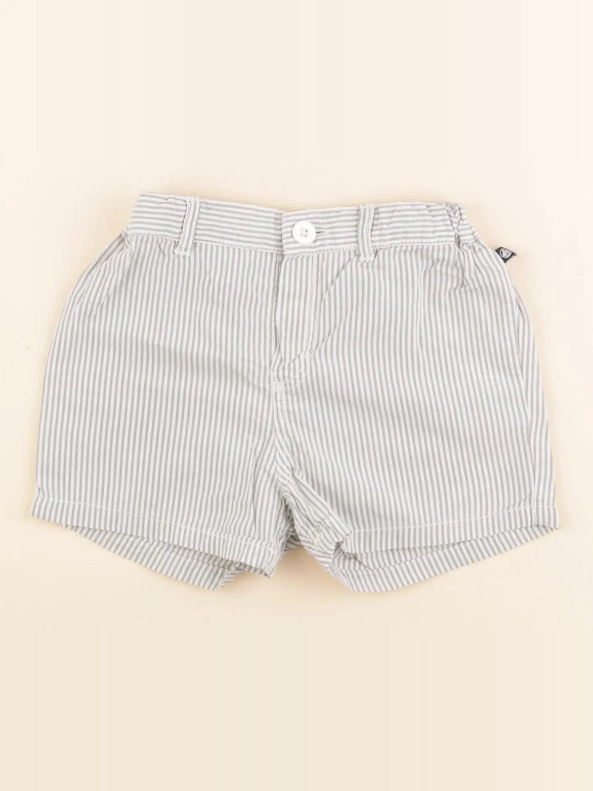 Petit Bateau - short blanc, bleu - 36 mois