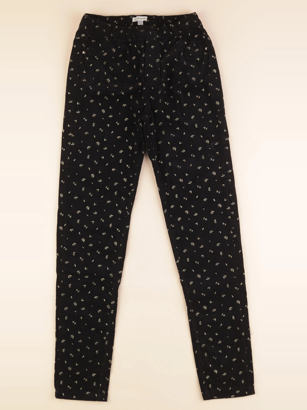 Vertbaudet - jegging noir, or - 12 ans