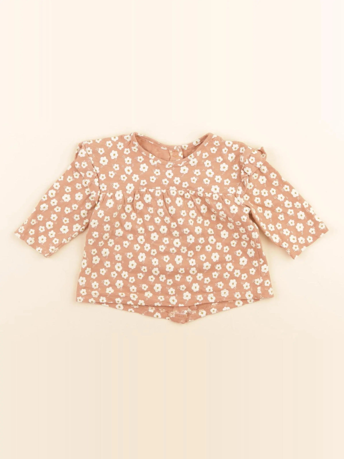 Vertbaudet - tee-shirt marron - 3 mois