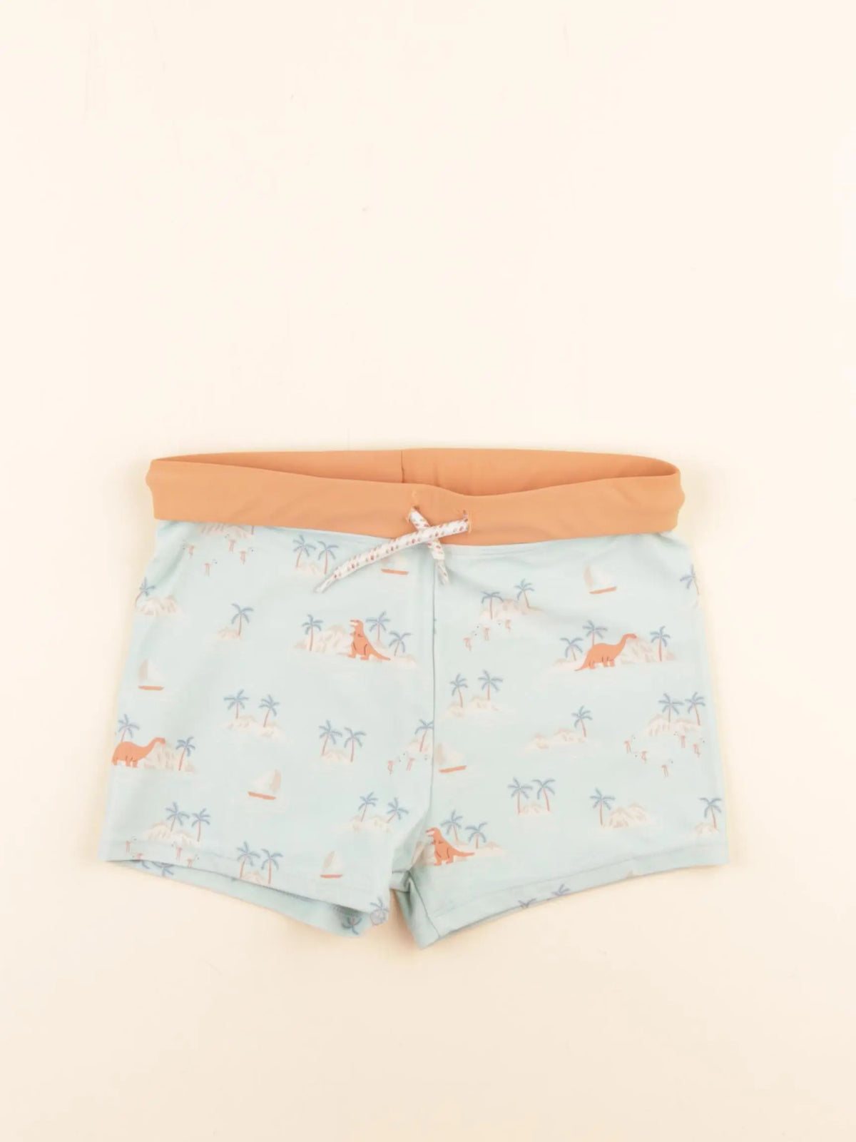 Vertbaudet - maillot de bain vert, marron - 8 ans