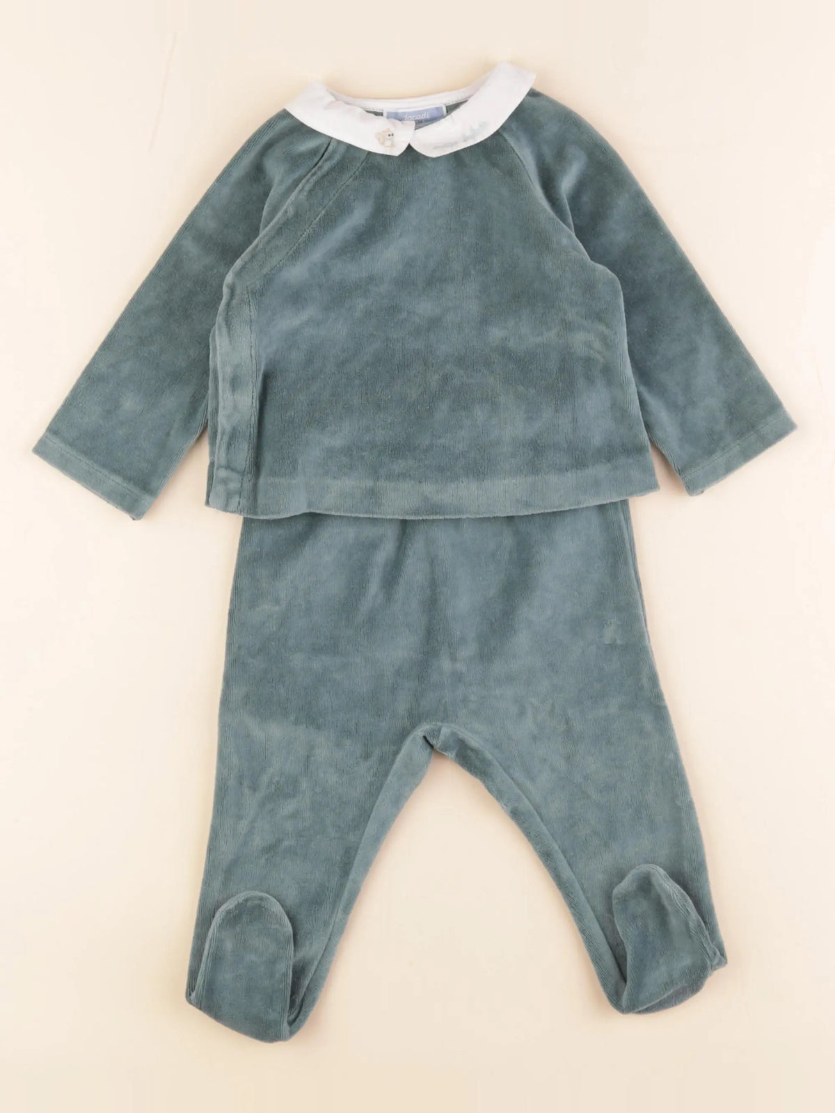 Jacadi - pyjama velours vert - 12 mois