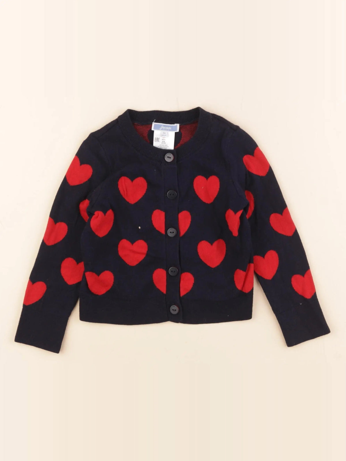 Jacadi - gilet rouge, bleu - 3 ans