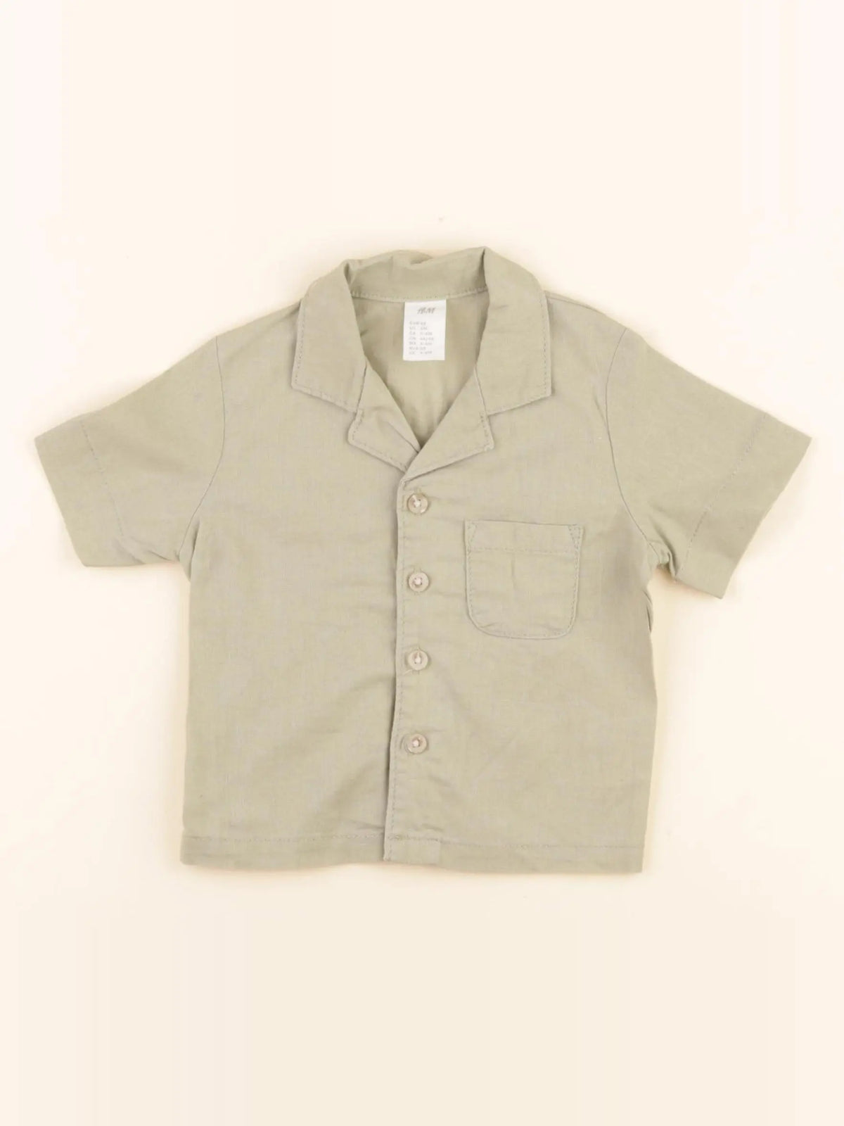 H&M - chemise vert - 4/6 mois