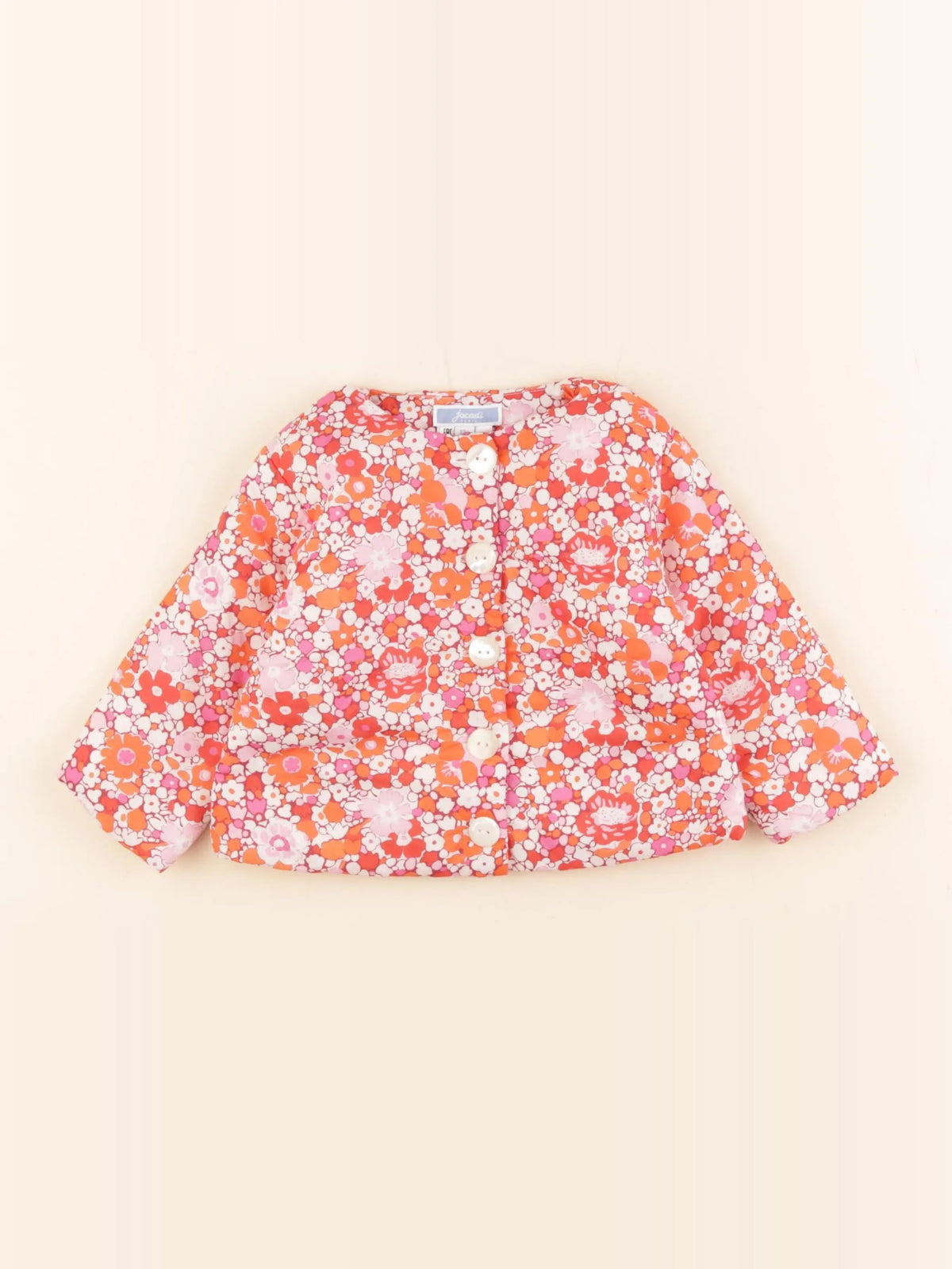 Jacadi - veste doublé multicolore - 12 mois