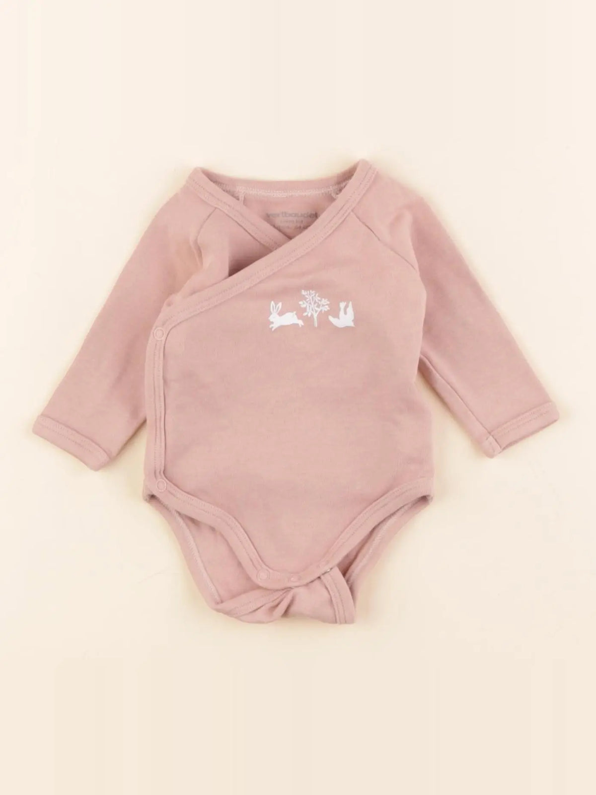 Vertbaudet - body rose - 1 mois