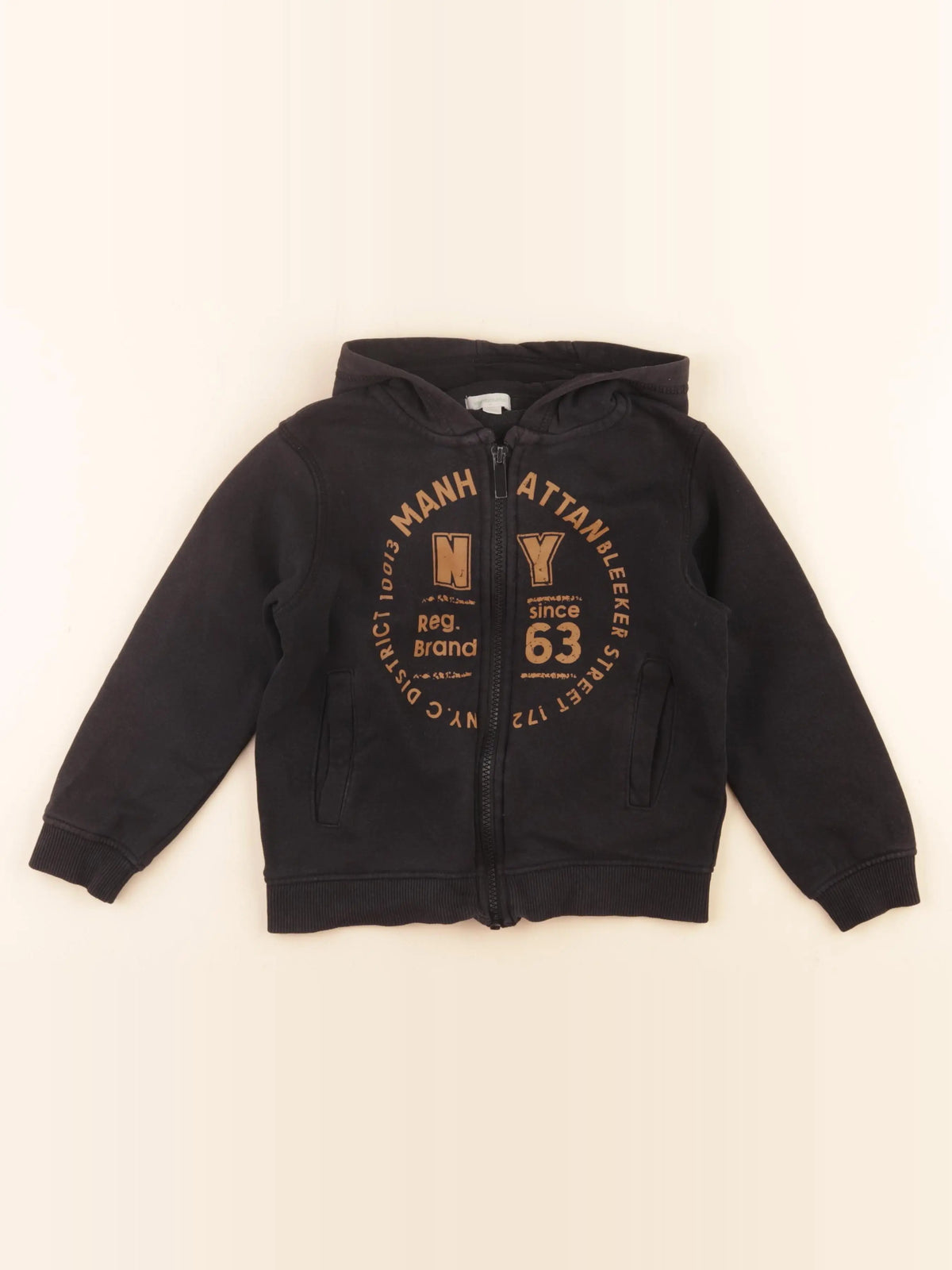 Vertbaudet - sweat noir - 6 ans