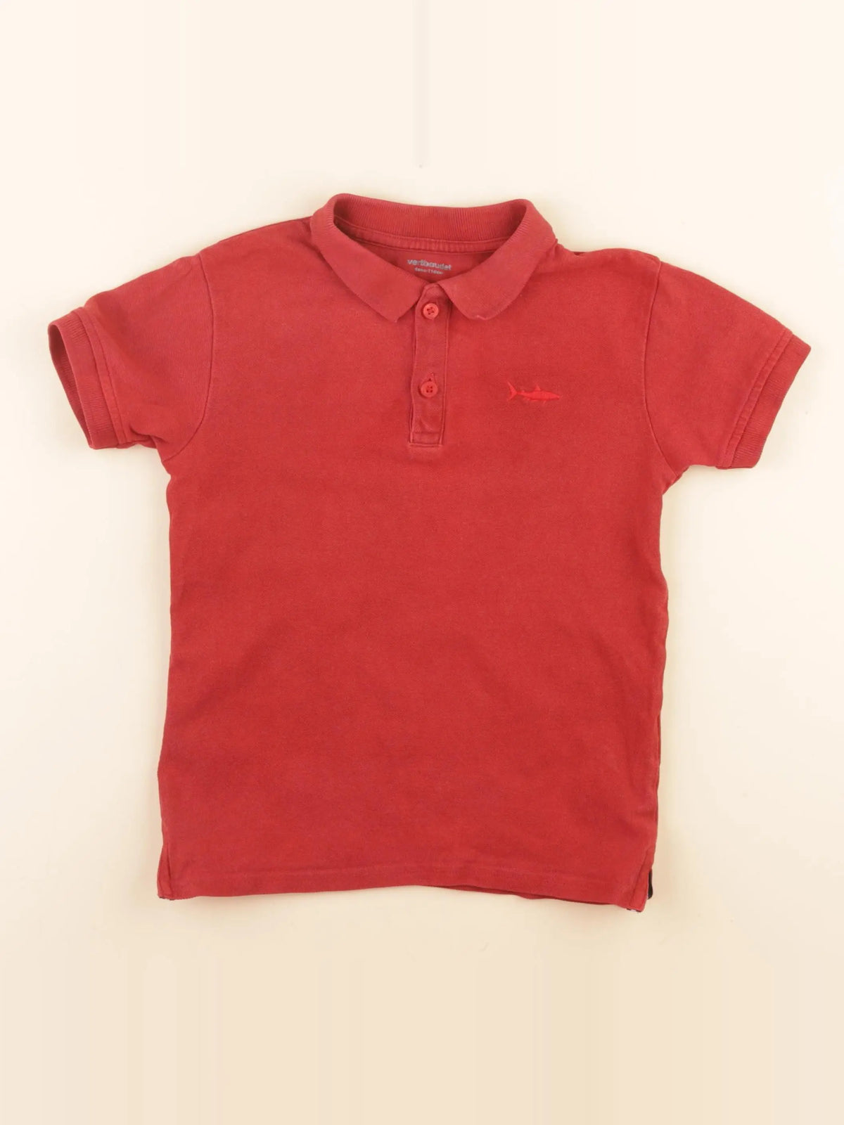 Vertbaudet - polo rouge - 6 ans