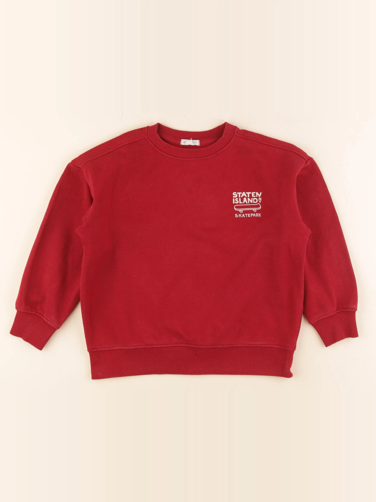 Vertbaudet - sweat rouge - 8 ans