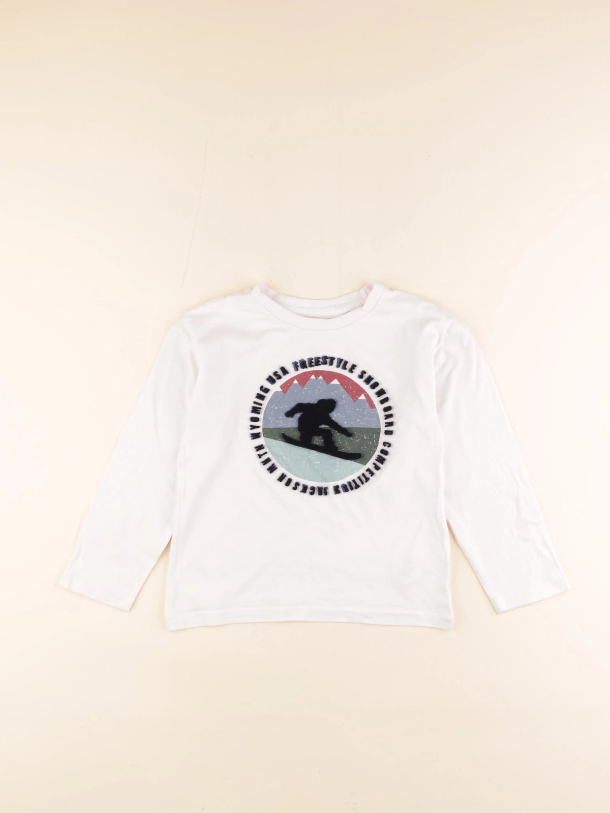 Vertbaudet - tee-shirt blanc - 8 ans