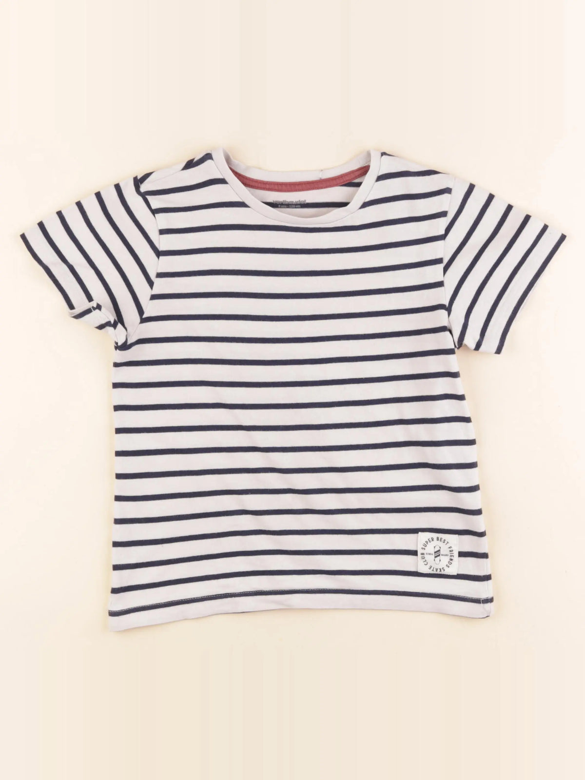 Vertbaudet - tee-shirt blanc - 8 ans