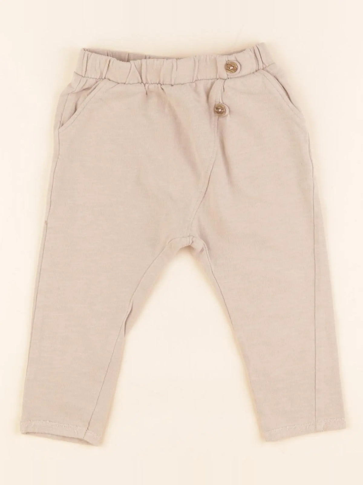 Vertbaudet - pantalon beige - 9 mois