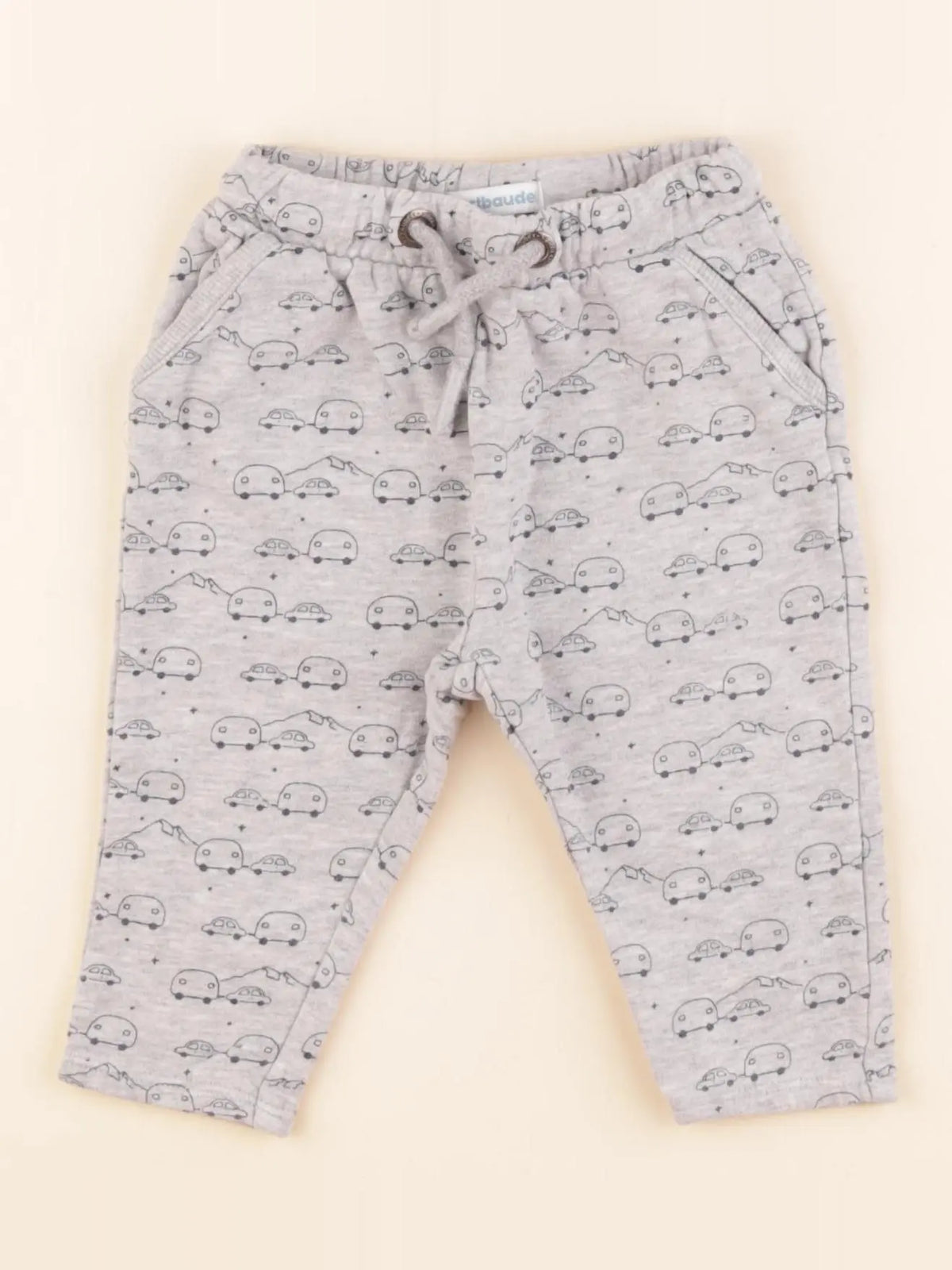 Vertbaudet - pantalon doublé gris - 9 mois