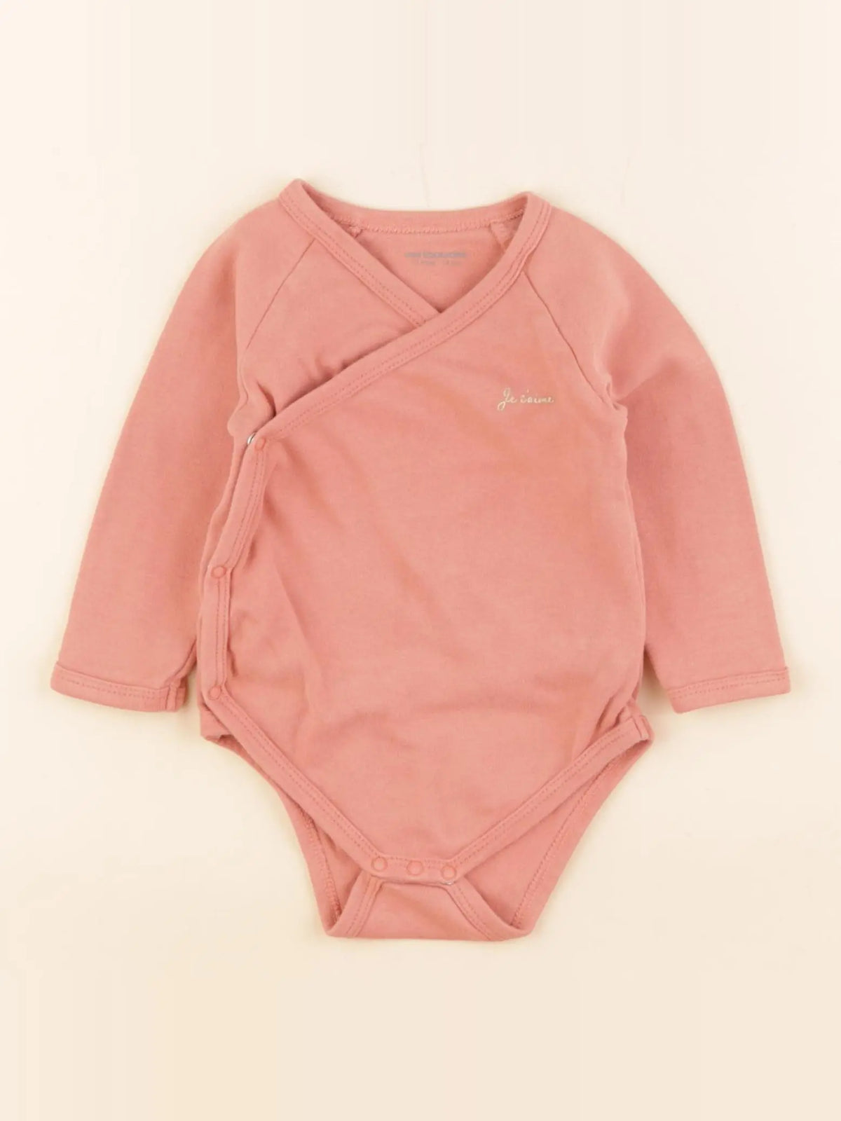 Vertbaudet - body rose, or - 12 mois