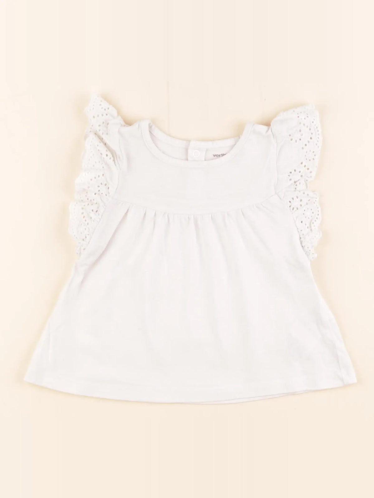 Vertbaudet - tee-shirt beige - 9 mois
