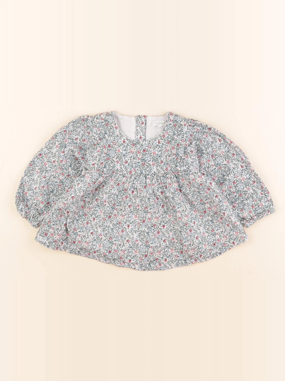 Vertbaudet - blouse vert, rose - 18 mois