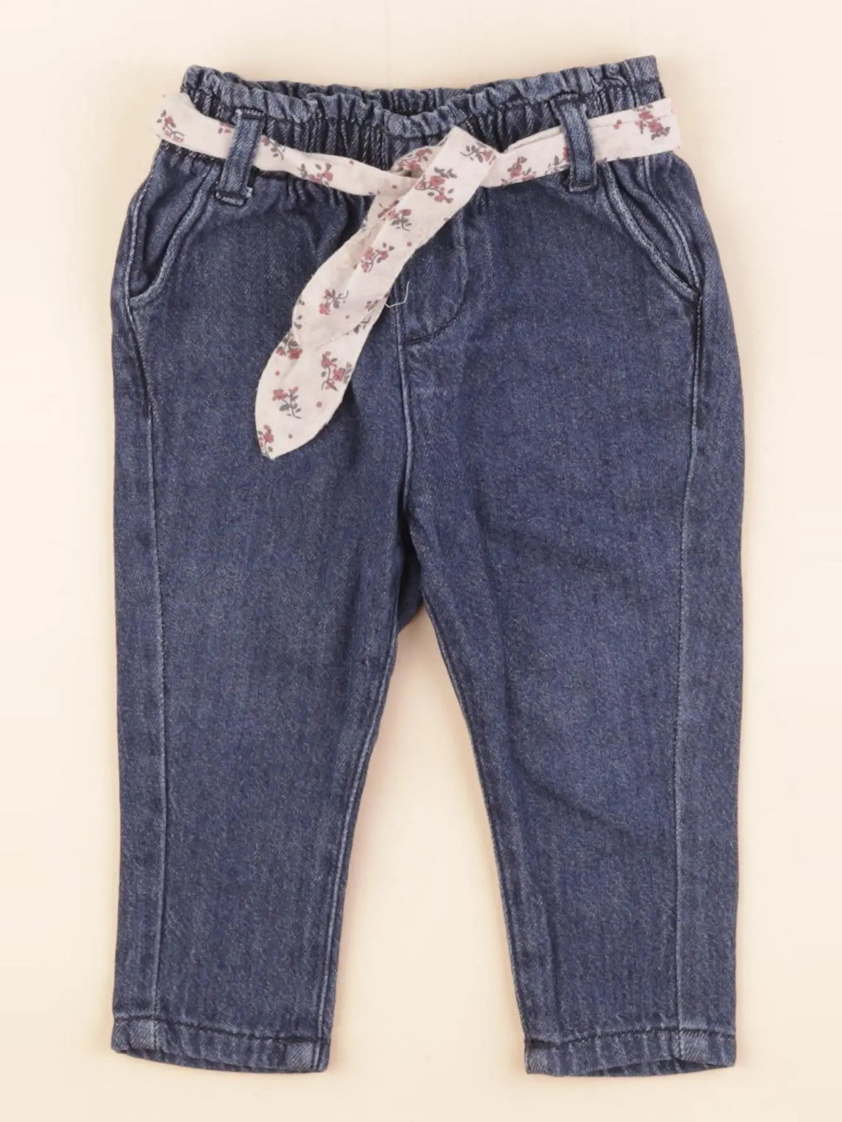 Vertbaudet - pantalon bleu - 9 mois