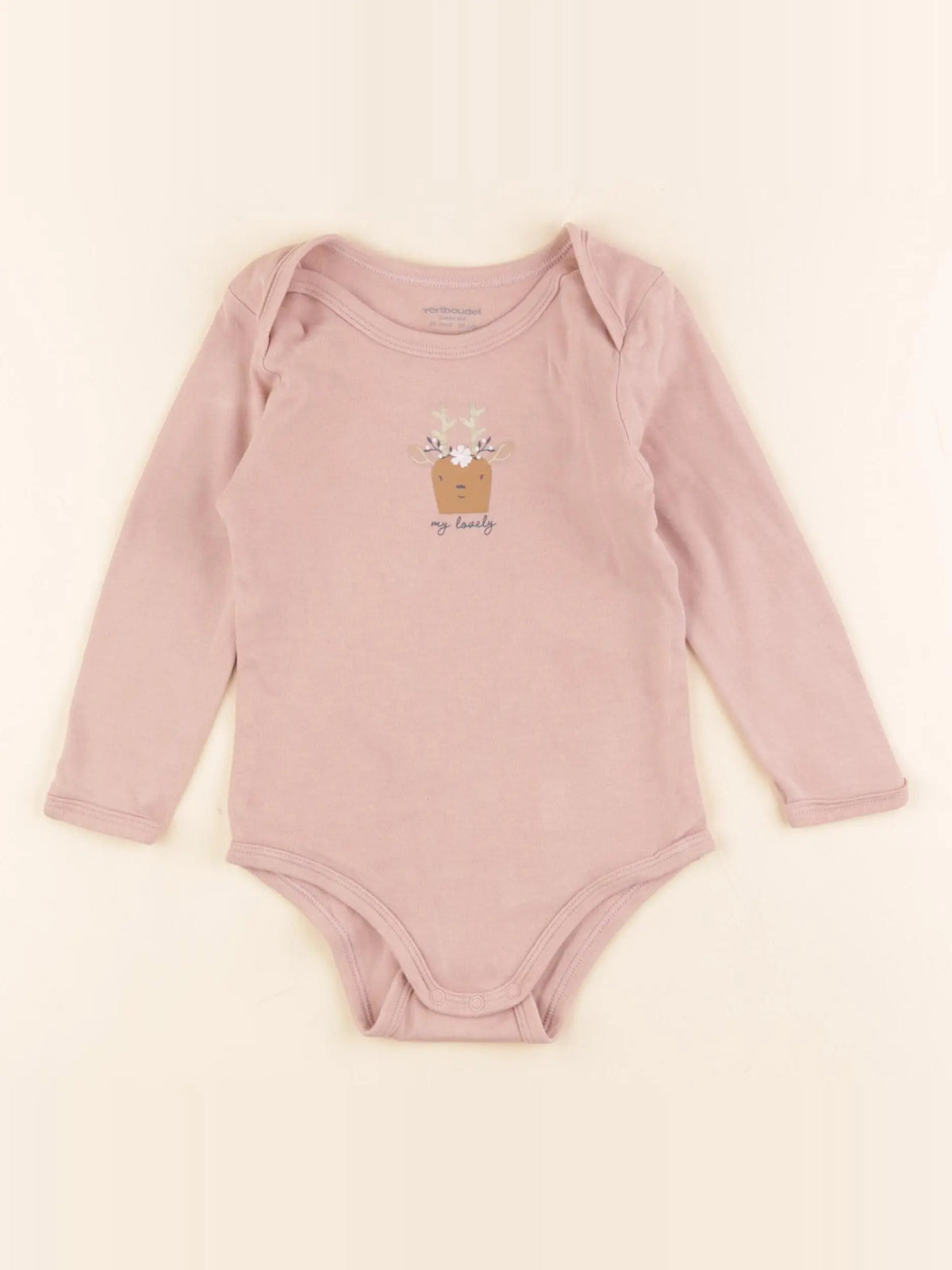 Vertbaudet - body rose, or - 24 mois