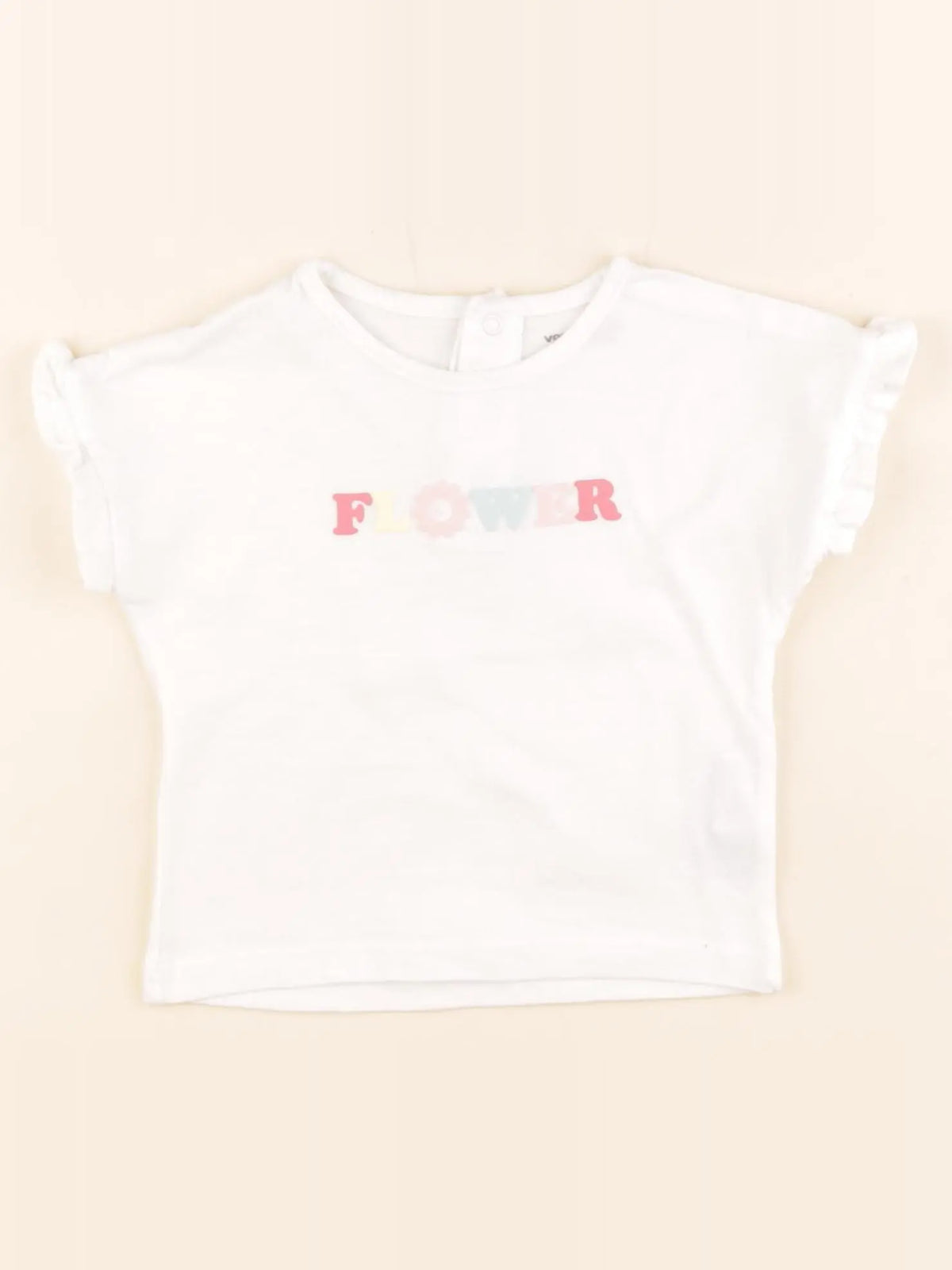 Vertbaudet - tee-shirt blanc - 9 mois
