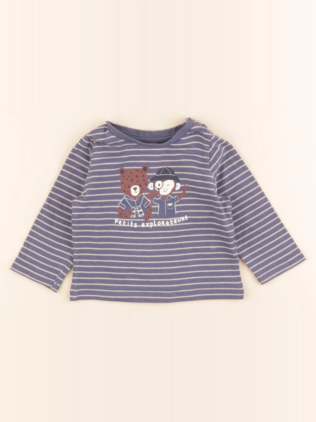 Vertbaudet - tee-shirt bleu - 9 mois